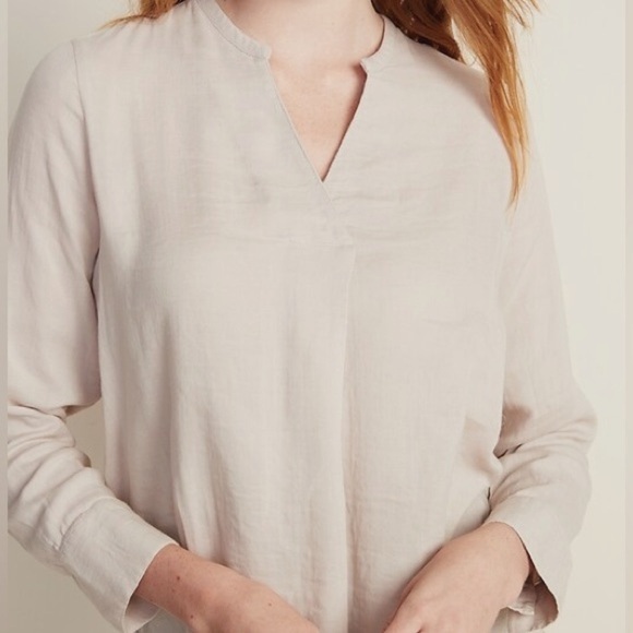 Old Navy Beige Split Neck Tunic - Picture 2 of 6